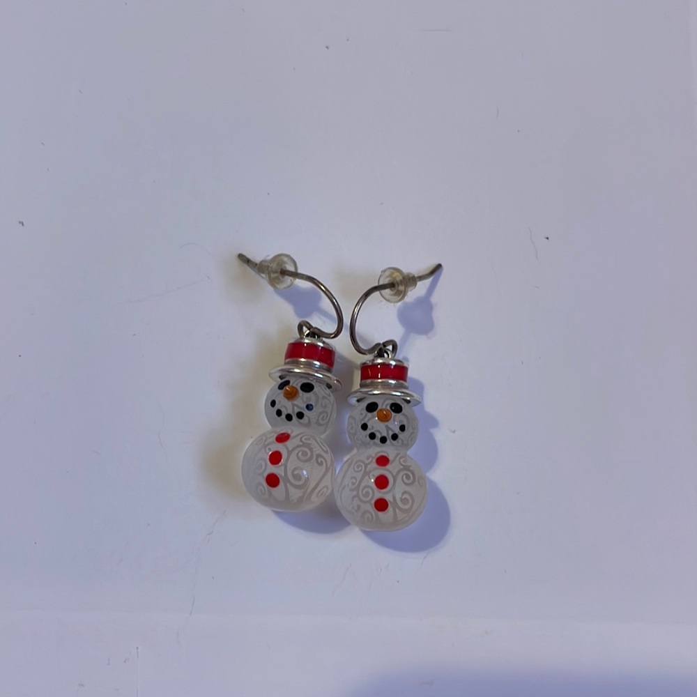 Snowman earrings